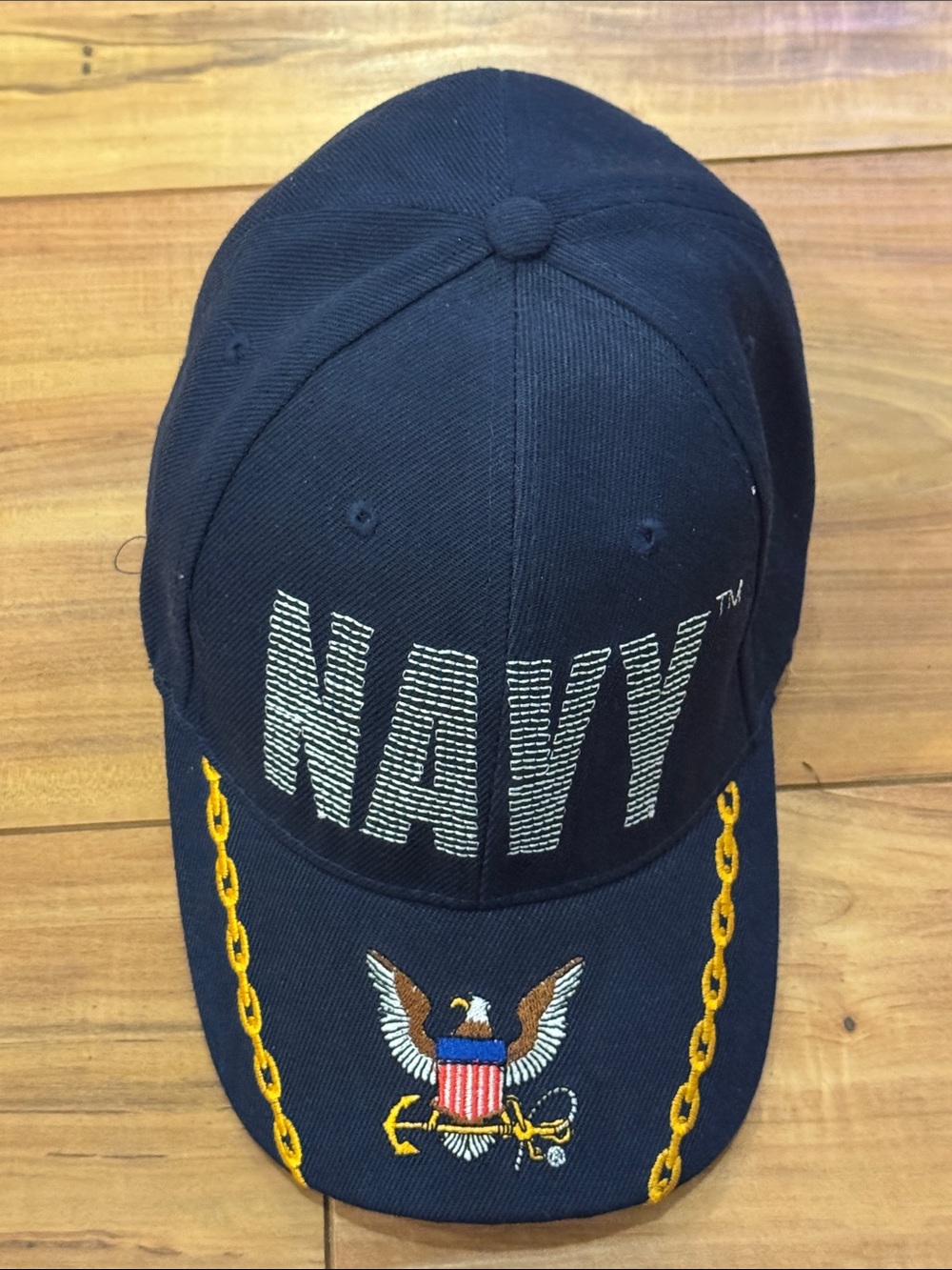 Navy Embroidered Cap - Dark Blue